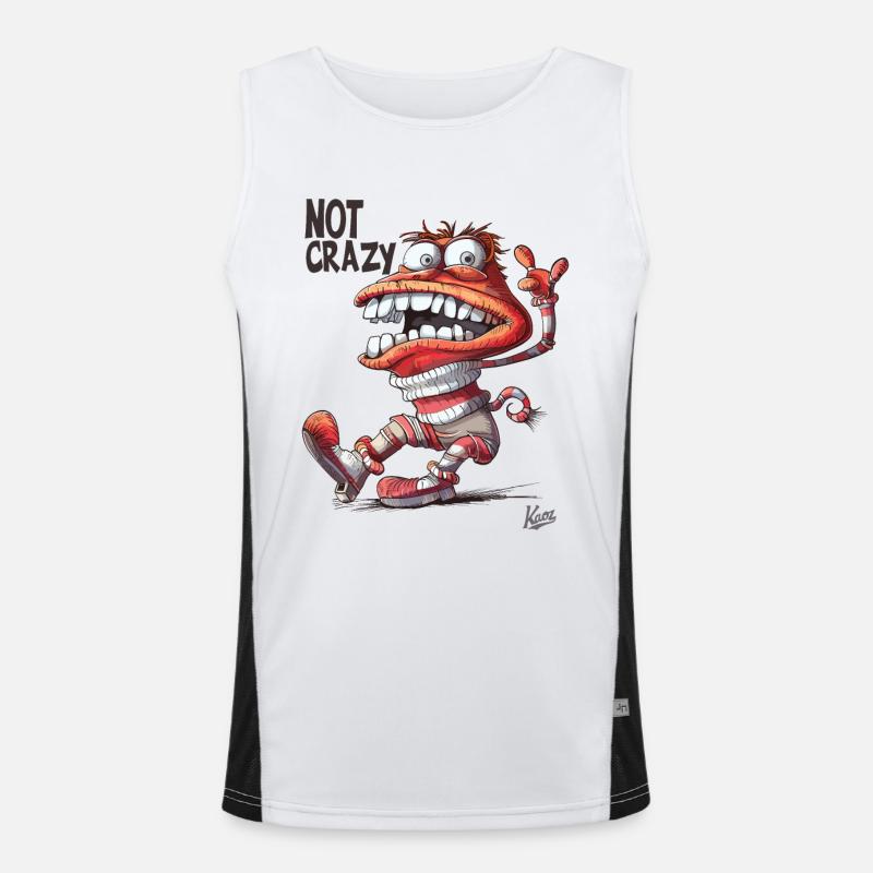 This hand puppet sock really isn't crazy Men's Functional Contrast Tank Top 