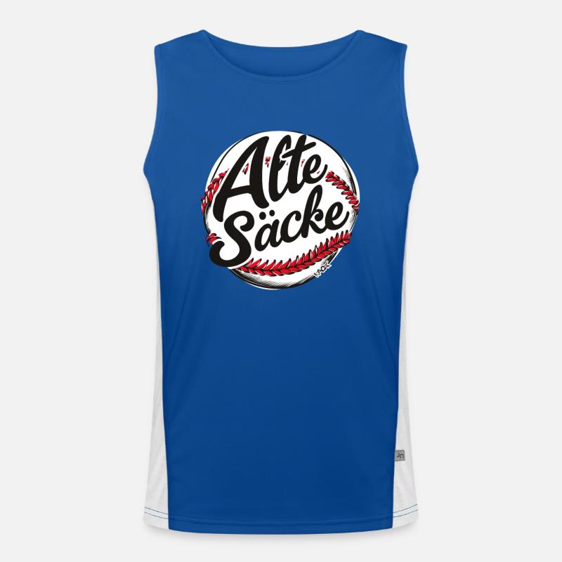 Baseball-Parodie-Team: Alte Säcke Funktionelles Kontrast-Tank Top für Männer 