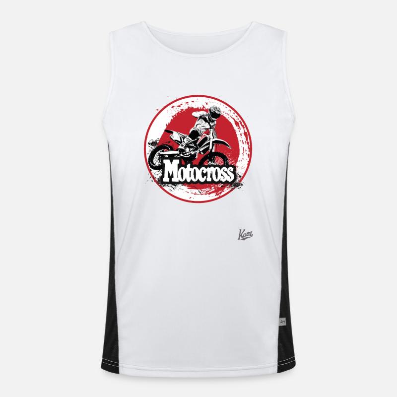 Schlamm-Spritzer und Motocross Funktionelles Kontrast-Tank Top für Männer 