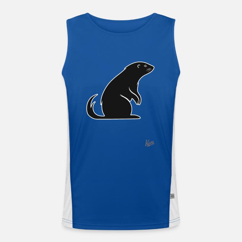 Pop geht das Wiesel Funktionelles Kontrast-Tank Top für Männer 