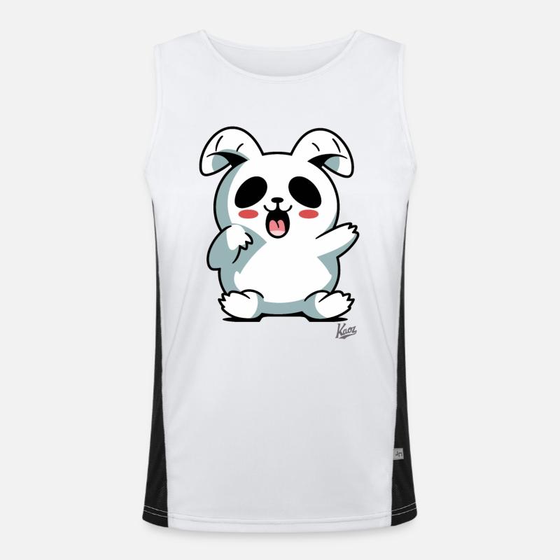 Noch ein Hase und super-süßes und cooles Häschen Funktionelles Kontrast-Tank Top für Männer 