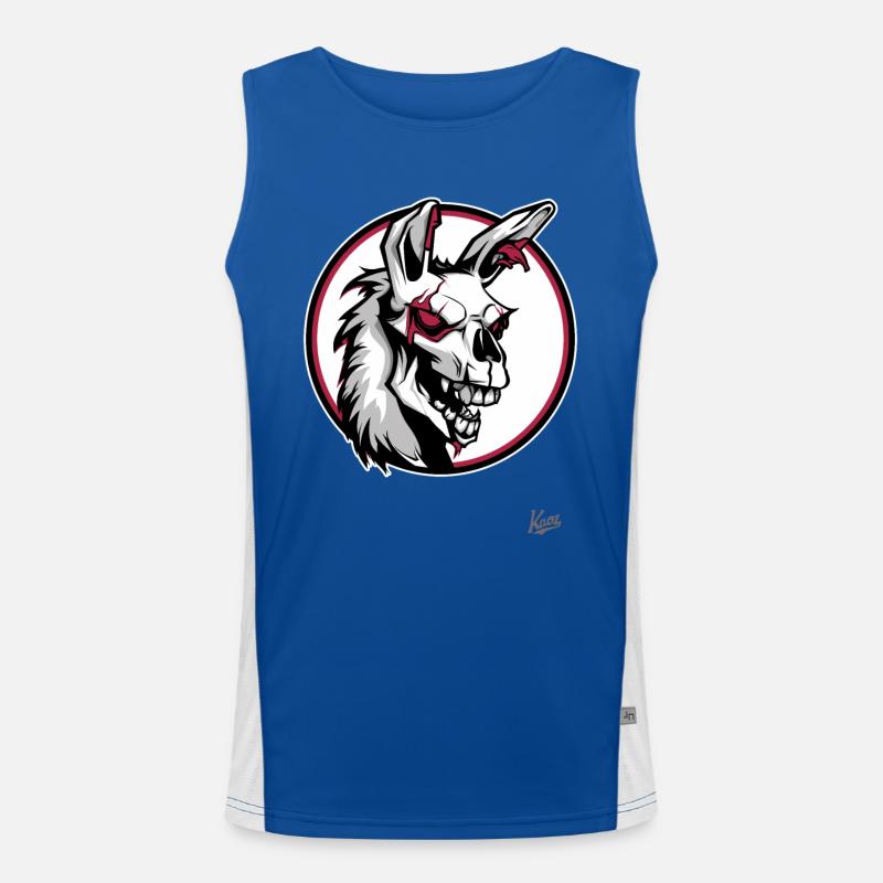 Passive Aggressive Horror Zombie Llama Men's Functional Contrast Tank Top 