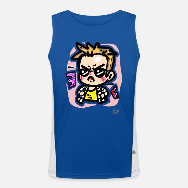 Cooler kleiner Junge Funktionelles Kontrast-Tank Top für Männer 