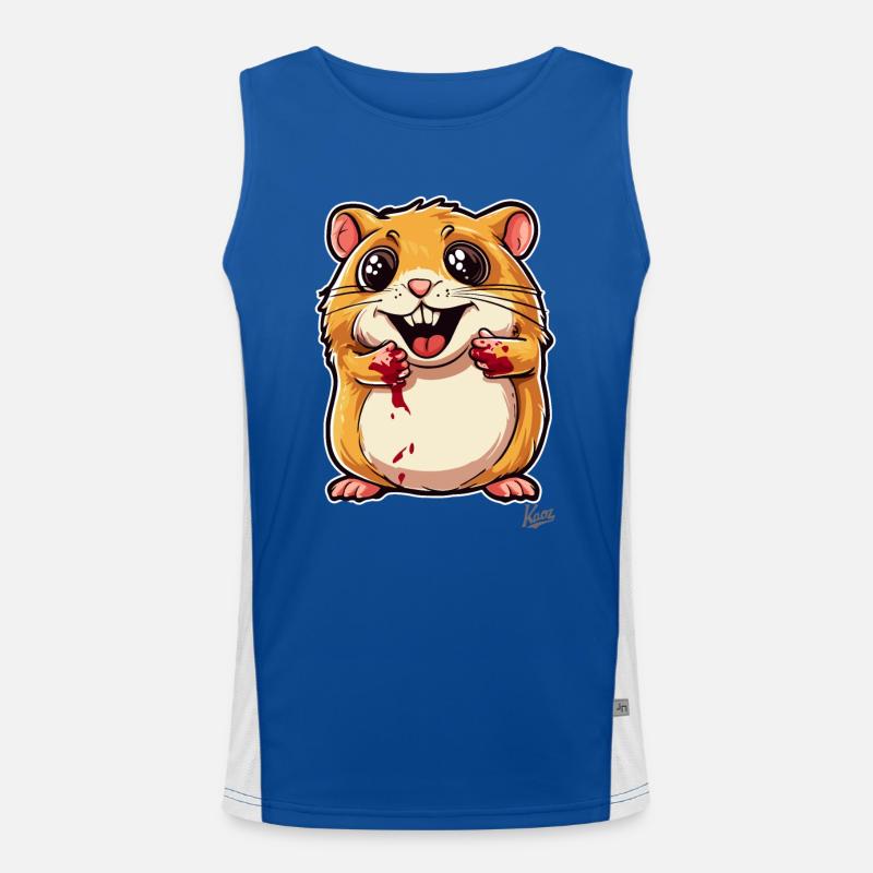 Hamster mignon et méchant Débardeur respirant contrasté Homme 