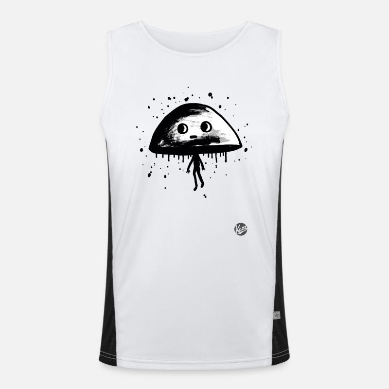Kopf oder UFO-Entführung: Was ist hier los? Funktionelles Kontrast-Tank Top für Männer 