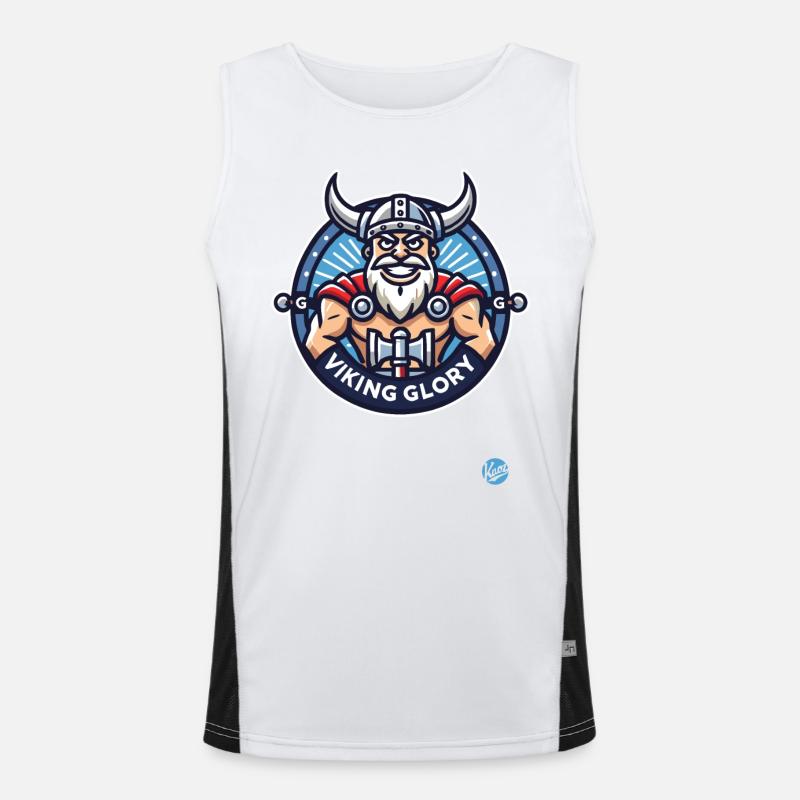 Viking Glory - Men's Functional Contrast Tank Top - white/black