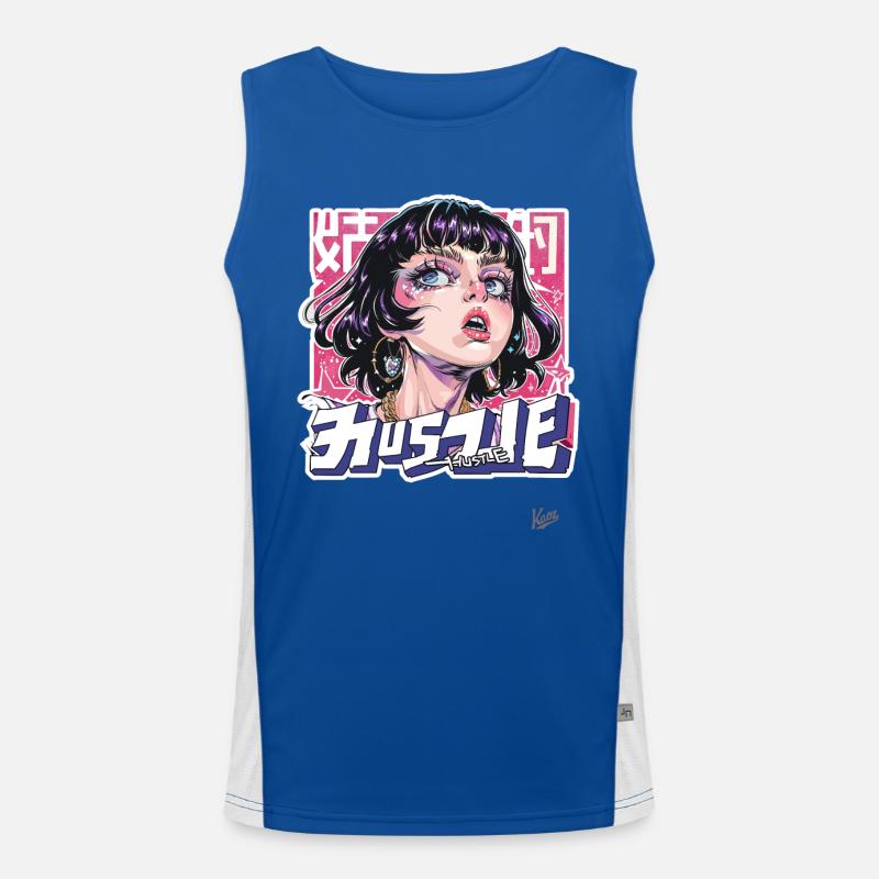 Der Hustle eines Mädchens Funktionelles Kontrast-Tank Top für Männer 