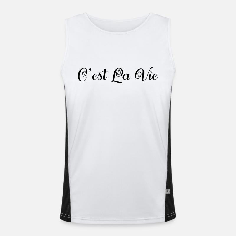 c'est la vie. C'est la vie! cadeau. Débardeur respirant contrasté Homme 