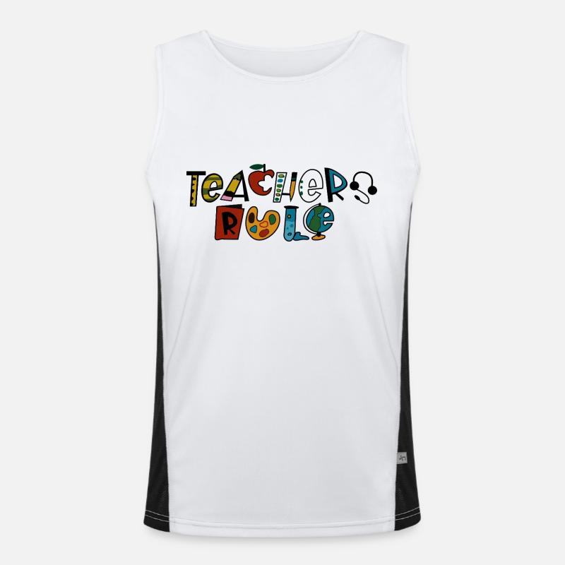 Règle des enseignants Débardeur respirant contrasté Homme 