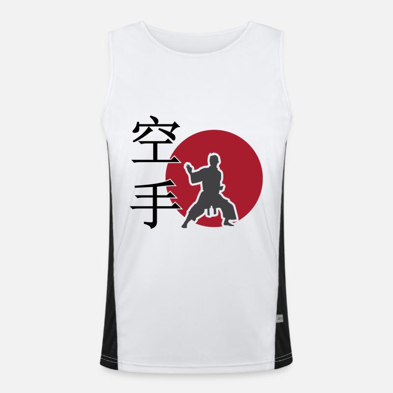 Karate. Kampfsport. Geschenkidee. Japan. Funktionelles Kontrast-Tank Top für Männer 