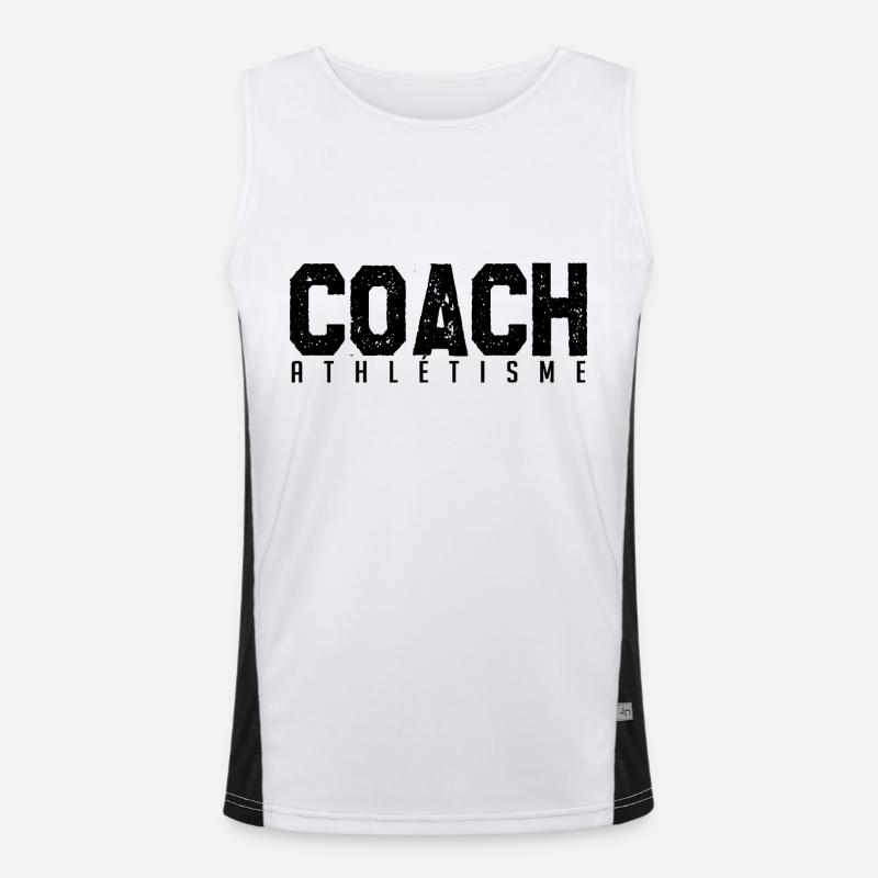 Athletiktrainer. Athletiktrainer. Trainer. Funktionelles Kontrast-Tank Top für Männer 