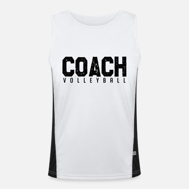 Volleyballtrainer. Volleyballtrainer. Trainer. Funktionelles Kontrast-Tank Top für Männer 