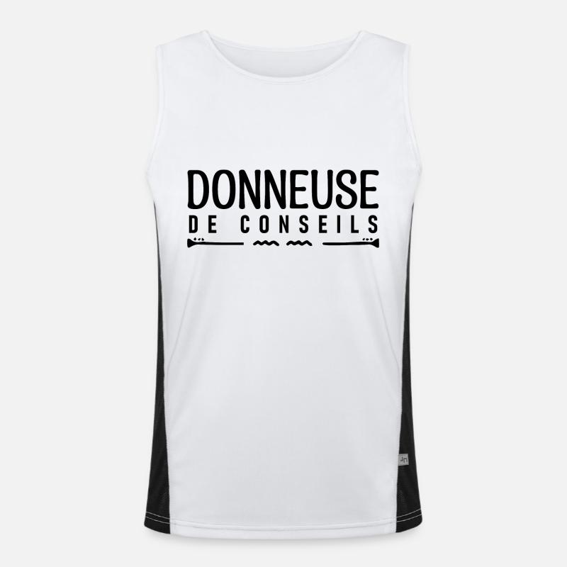 Donneuse de conseils. cadeau Conseiller. Débardeur respirant contrasté Homme 