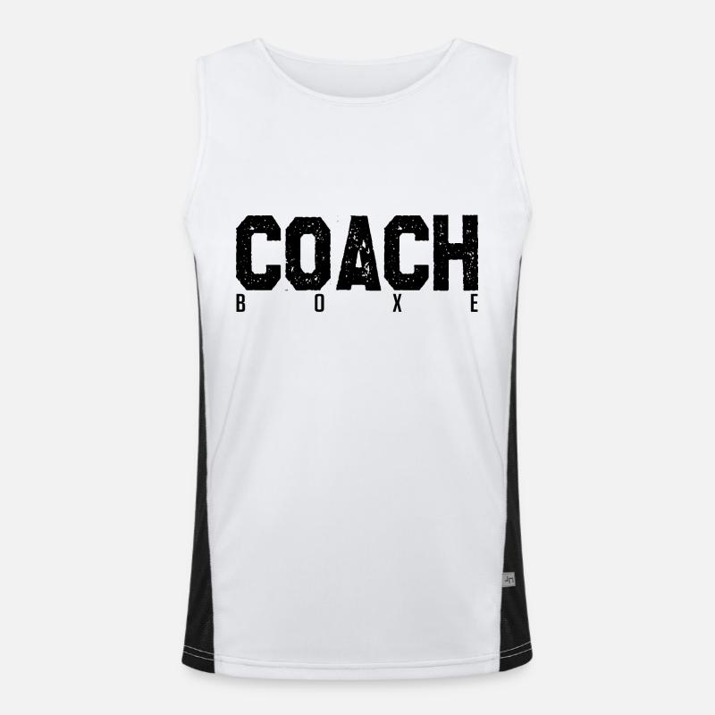 Coach Boxe. entraineur de boxe. Cadeau coach boxe. Débardeur respirant contrasté Homme 