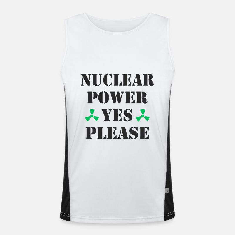 Nuclear Power, Yes Please, Nuclear Energy Men's Functional Contrast Tank Top 