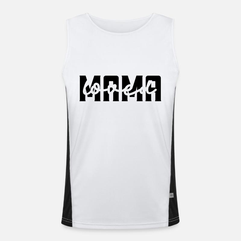 Ich liebe dich, Mama. Ich liebe dich Mama, Geschenk Mama. Funktionelles Kontrast-Tank Top für Männer 