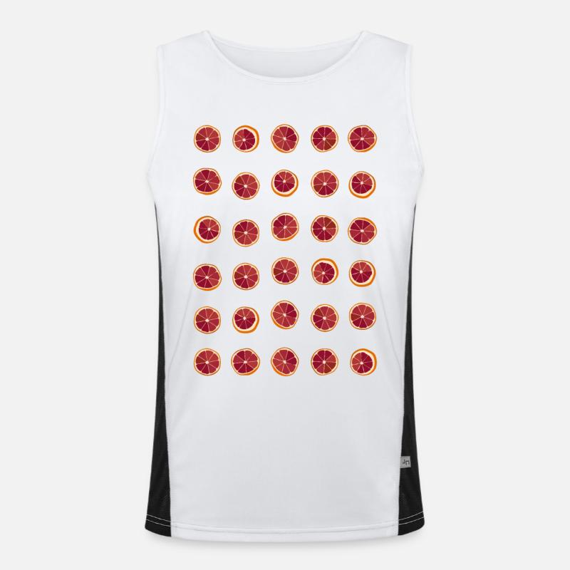 getrocknete Blutorangen Funktionelles Kontrast-Tank Top für Männer 