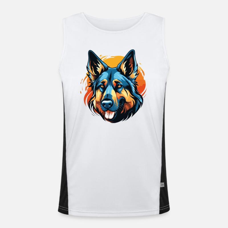 German Shepherd Men's Functional Contrast Tank Top 