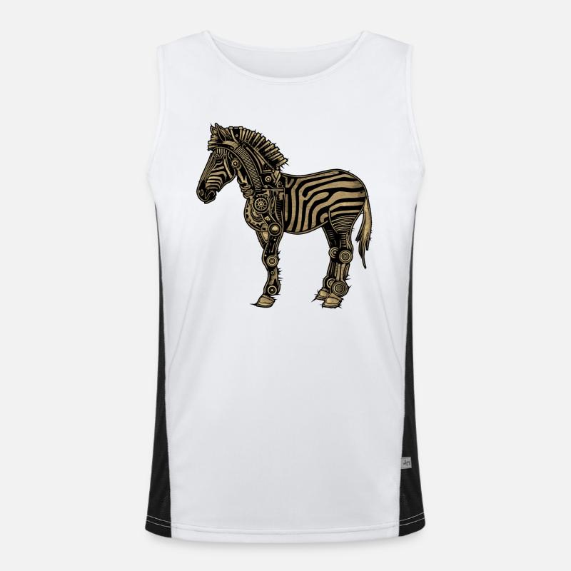 Zèbre Steampunk Débardeur respirant contrasté Homme 