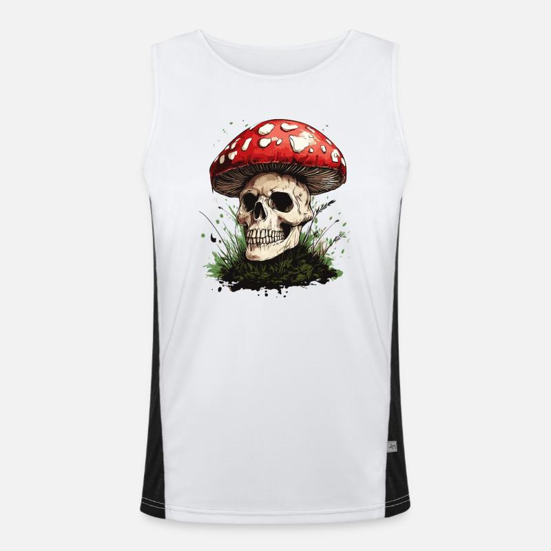 Toadstool Skull Men's Functional Contrast Tank Top 