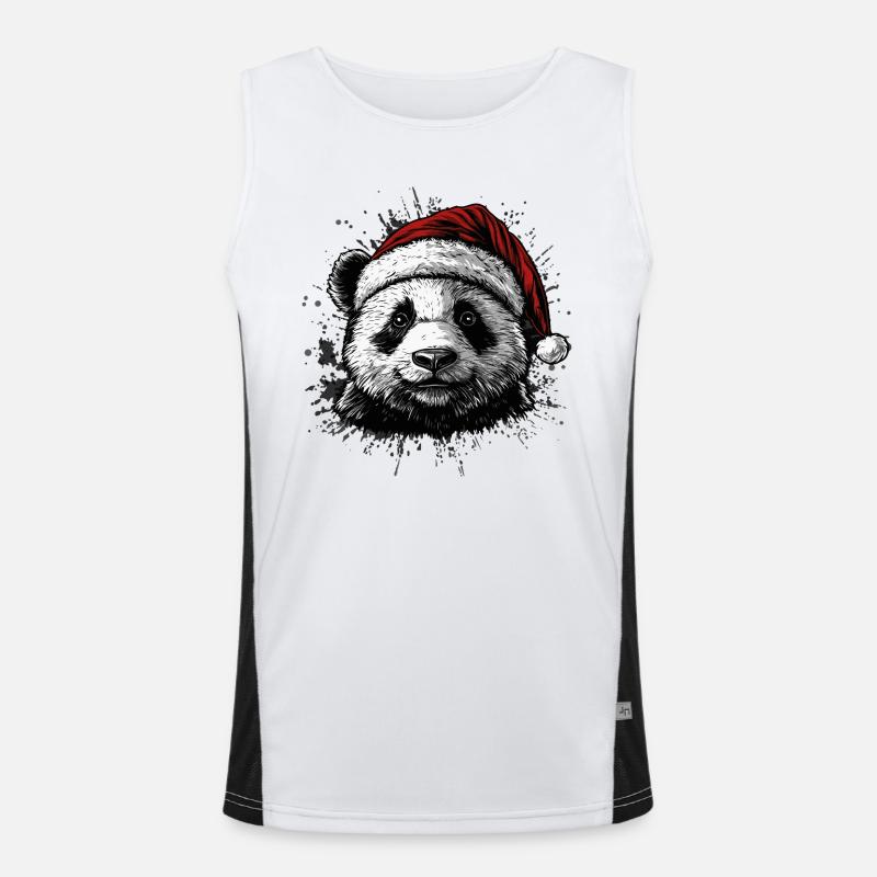 Panda de Noël Débardeur respirant contrasté Homme 