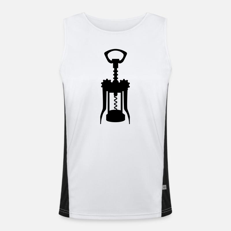 Korkenzieher Funktionelles Kontrast-Tank Top für Männer 
