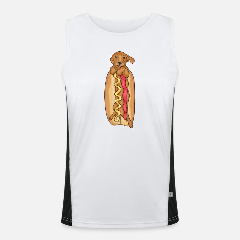 Wursthund Funktionelles Kontrast-Tank Top für Männer 