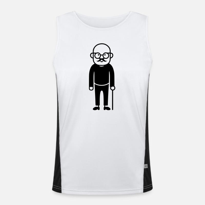 Opa Senior Funktionelles Kontrast-Tank Top für Männer 