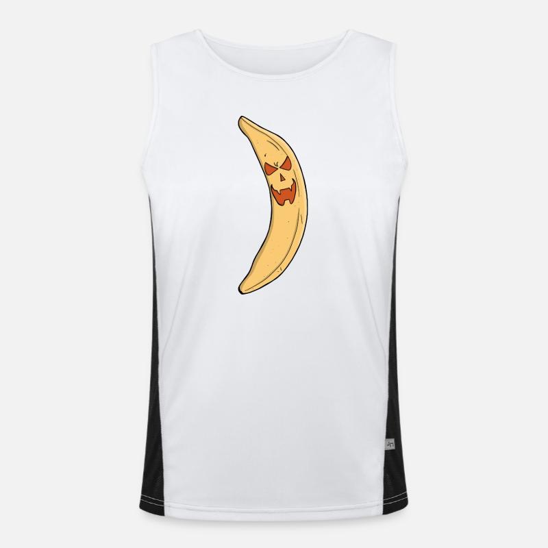 Banana Jack-o-Lantern Men's Functional Contrast Tank Top 