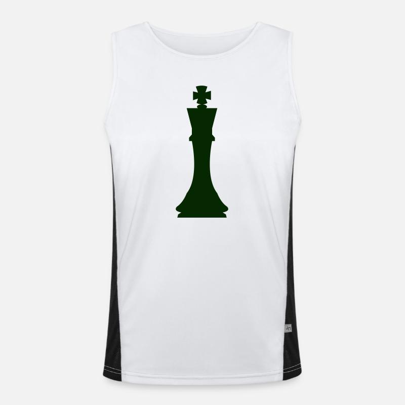 schachfigur king Funktionelles Kontrast-Tank Top für Männer 
