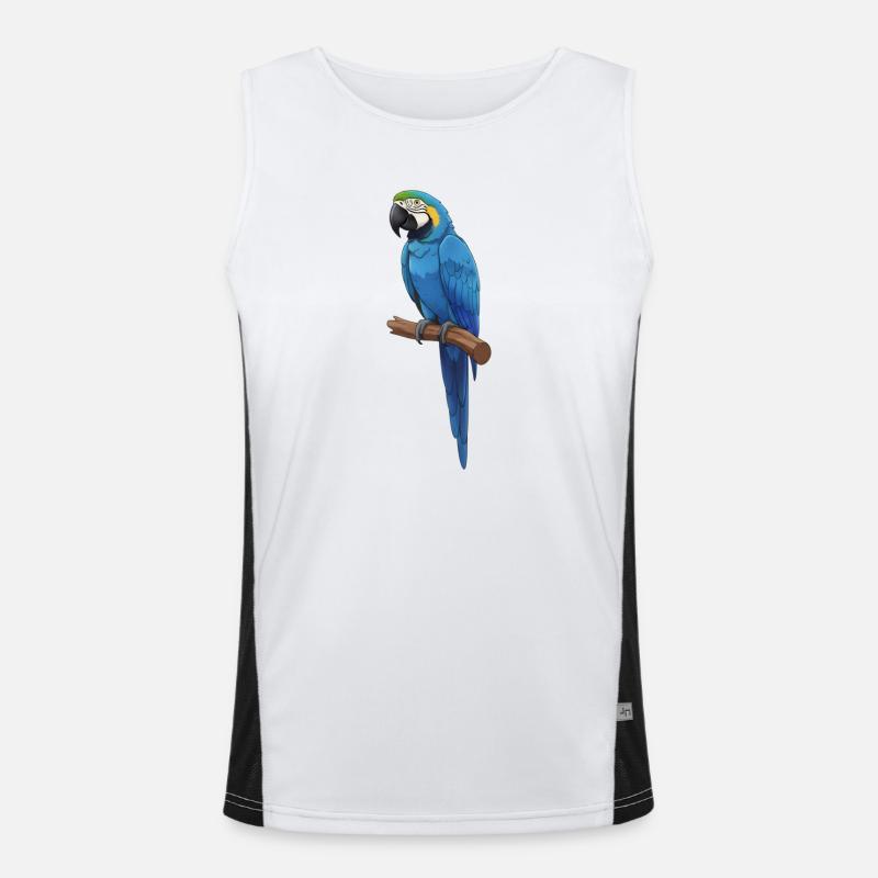 blue macaw Men's Functional Contrast Tank Top 