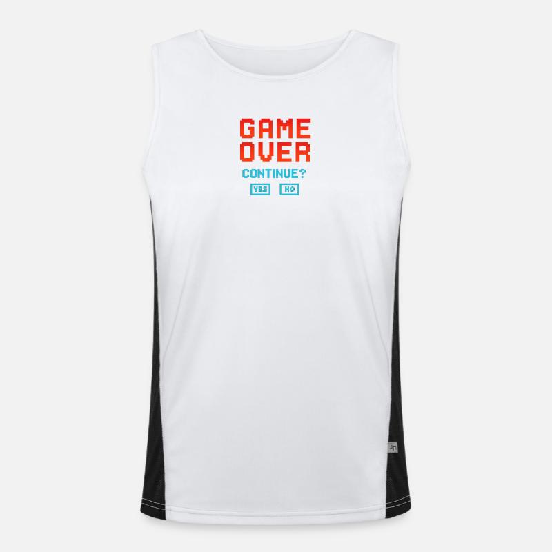 Game Over, Continue? Men's Functional Contrast Tank Top 