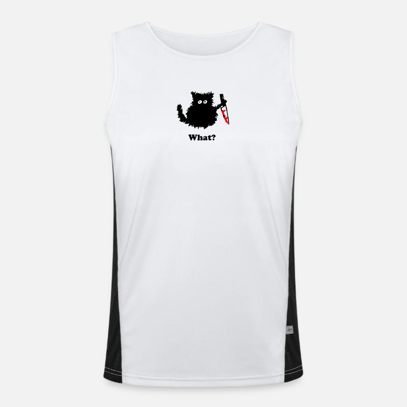 Murder Kitten Sticker Men's Functional Contrast Tank Top 