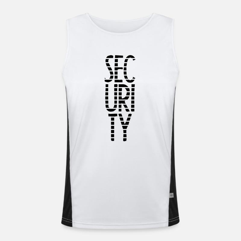 Security Star Stamp Funktionelles Kontrast-Tank Top für Männer 
