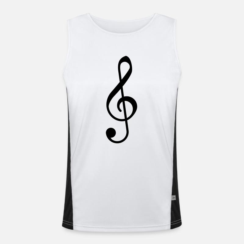 Clé de violon - Clé de partition Débardeur respirant contrasté Homme 