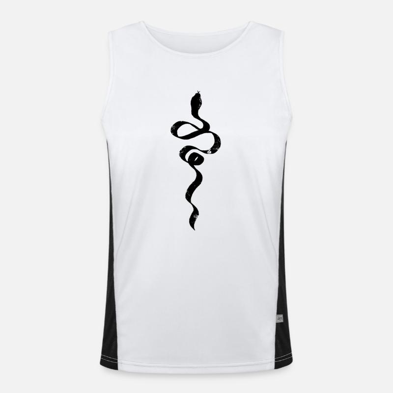 Die Schlange Funktionelles Kontrast-Tank Top für Männer 