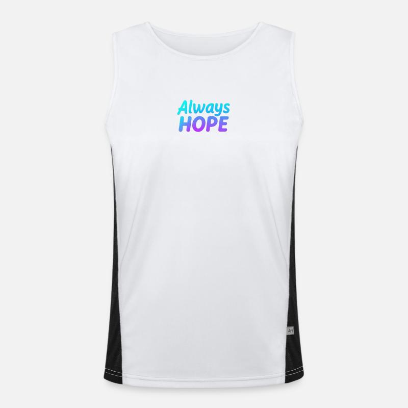 Always Hope Gradient - Men's Functional Contrast Tank Top  - white/black