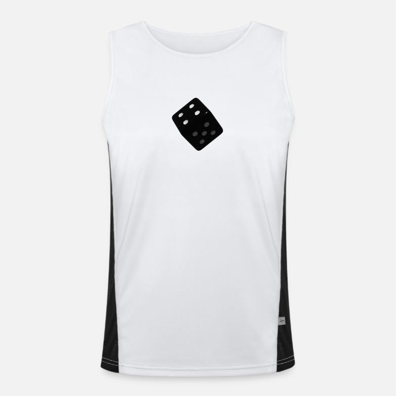 Cube - Men's Functional Contrast Tank Top  - white/black