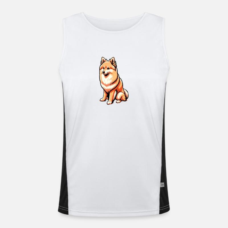 Finnischer Spitz Funktionelles Kontrast-Tank Top für Männer 