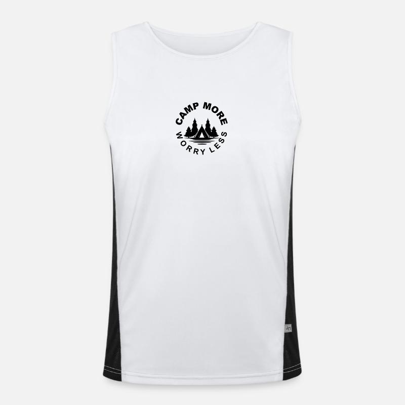 Berg Abenteuer Geschenk Spruch Bergsteigen Wandern Funktionelles Kontrast-Tank Top für Männer 