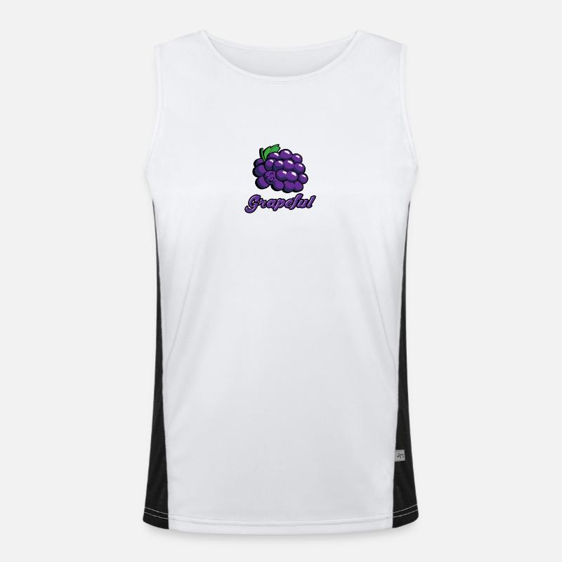 Be Grapeful! - Men's Functional Contrast Tank Top  - white/black