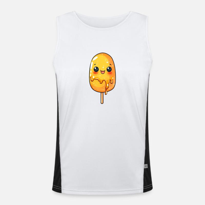 Lustiges Corndog Comic Funktionelles Kontrast-Tank Top für Männer 