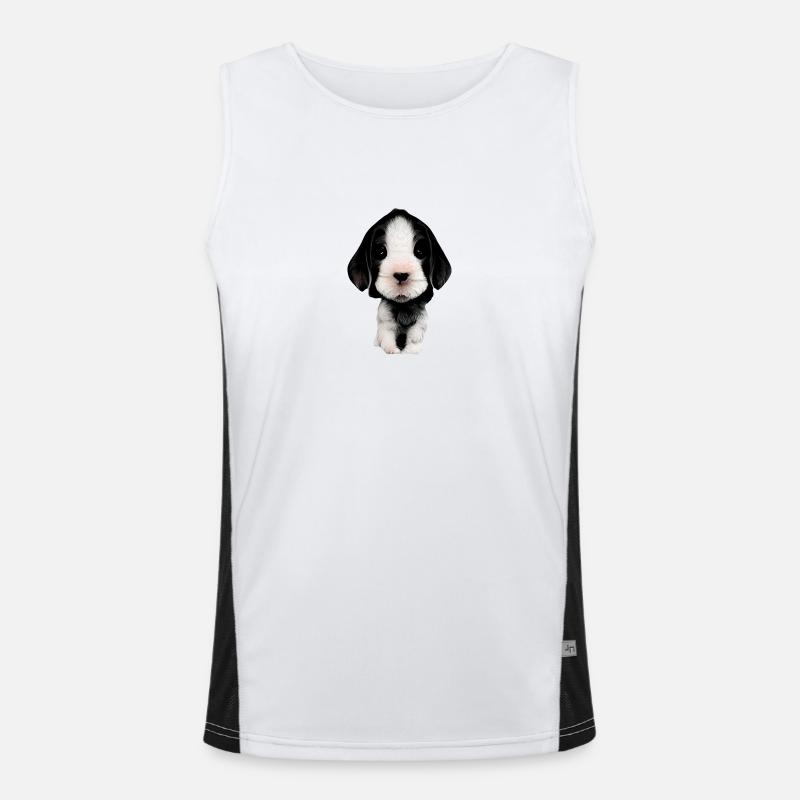 Visage de chiot Débardeur respirant contrasté Homme 