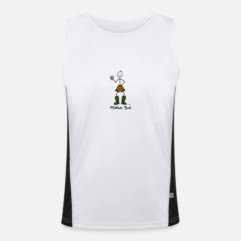 Pfälzer Bub Funktionelles Kontrast-Tank Top für Männer 