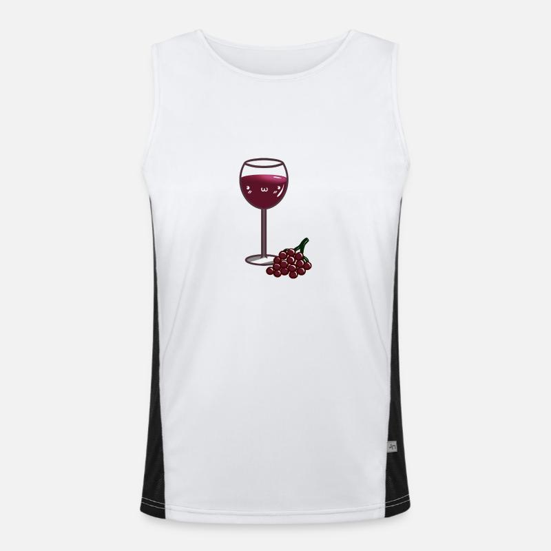 Süßer Wein Funktionelles Kontrast-Tank Top für Männer 