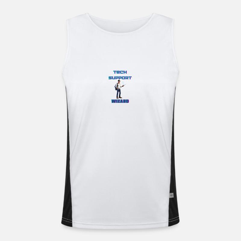 Tech Support Wizard Men's Functional Contrast Tank Top 