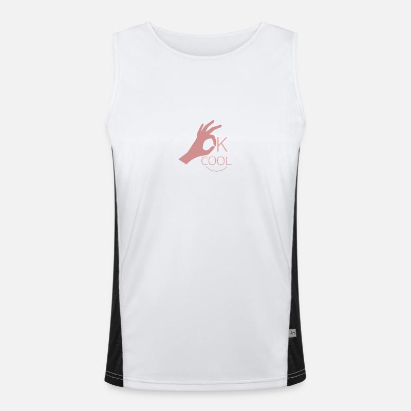 ok cool Funktionelles Kontrast-Tank Top für Männer 