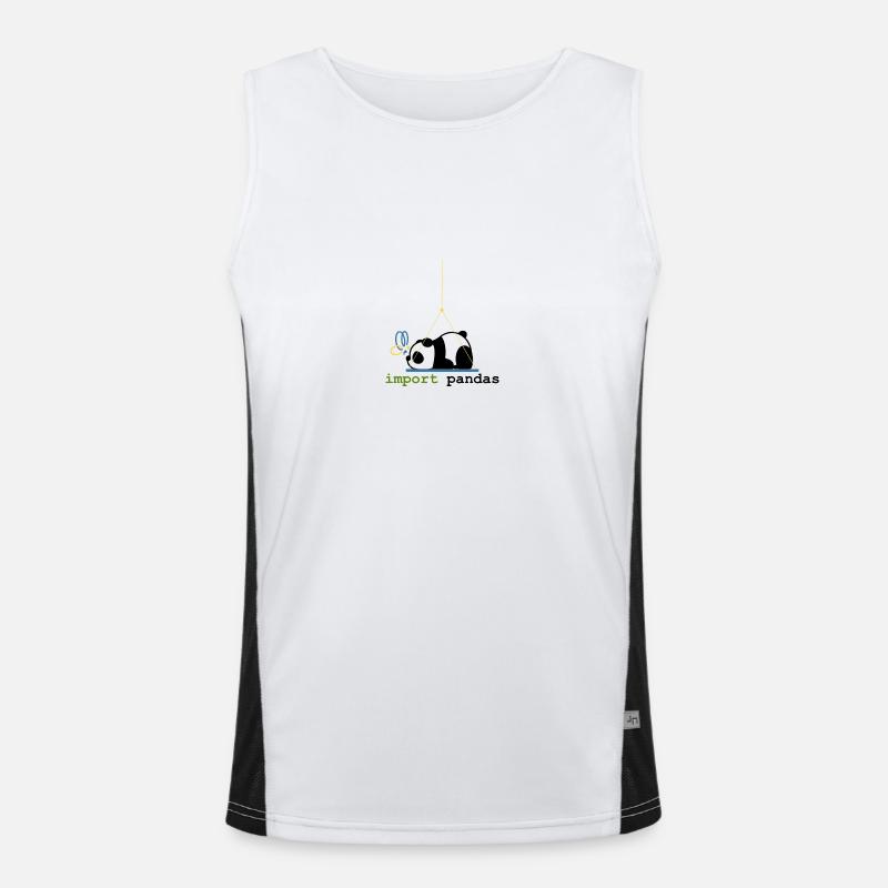 Python Jokes Import Pandas Programming Men's Functional Contrast Tank Top 