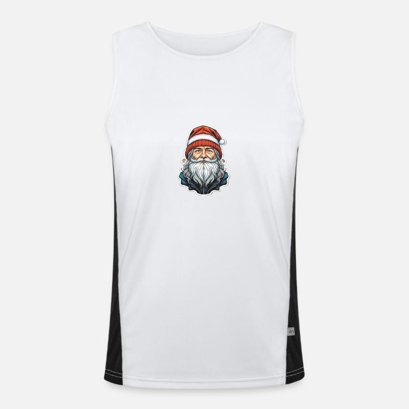 Weihnachtsmann Funktionelles Kontrast-Tank Top für Männer 