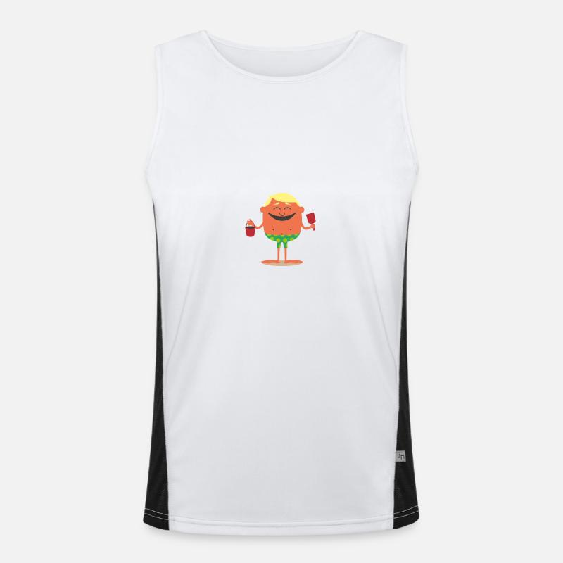 Sommer Funktionelles Kontrast-Tank Top für Männer 